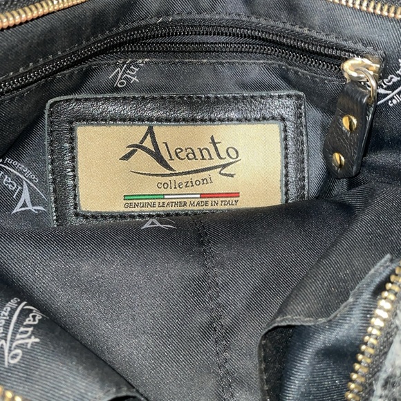 Aleanto Italy Faux Fur Satchel with Leather Handles - Picture 7 of 8